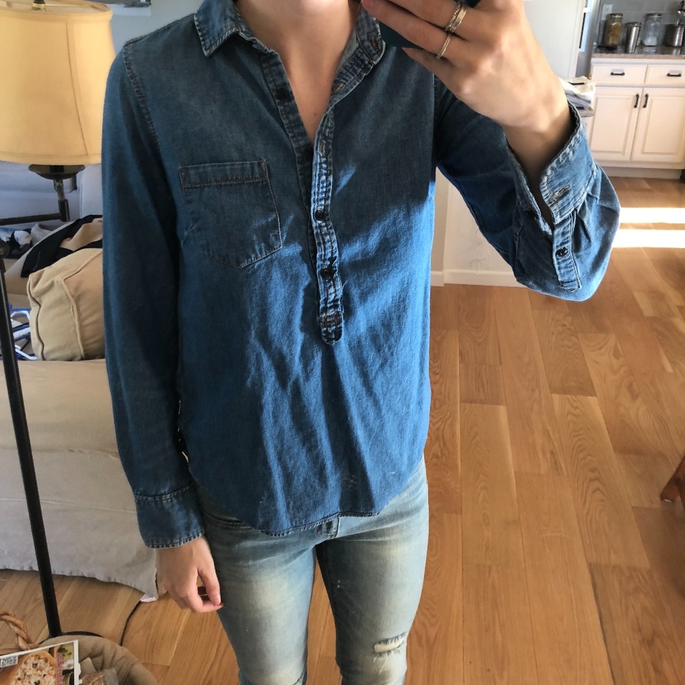 J.Crew Chambray Popover